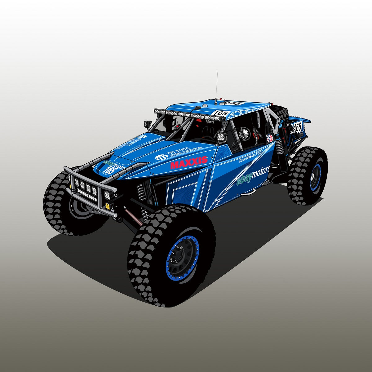 Custom Drawing Style Off-road Vehicles