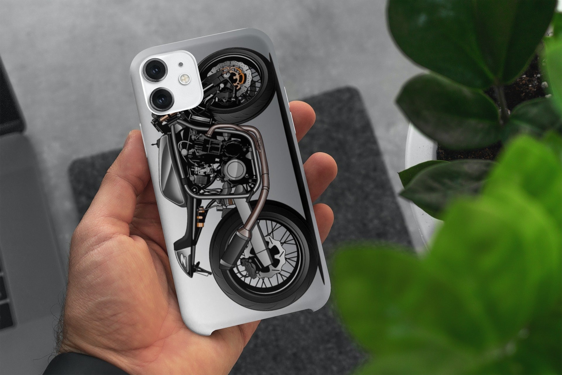 Baby Motorcycle Cartoon + Custom Phone Case