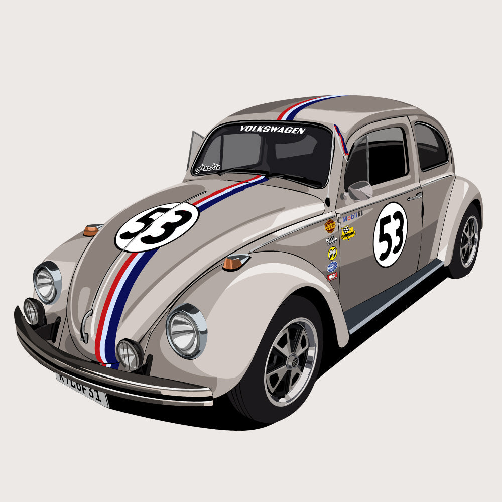 Custom Drawing Style Race Car